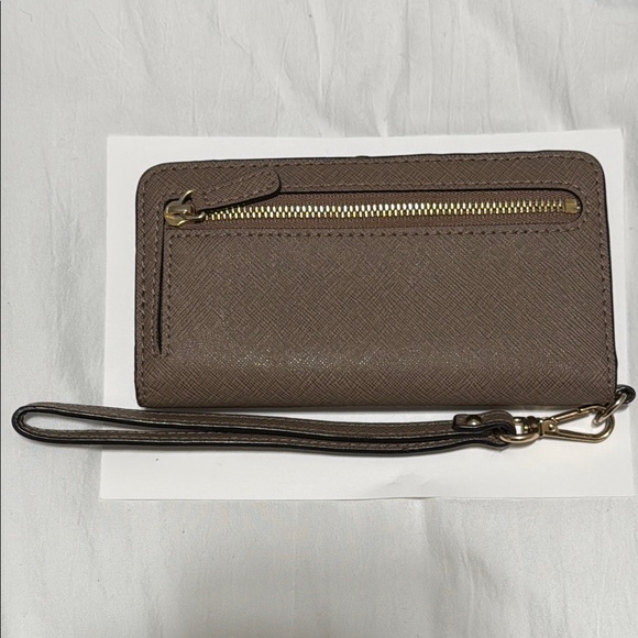 Michael Kors Brown Wristlet Wallet with Phone Slot - Picture 3 of 3